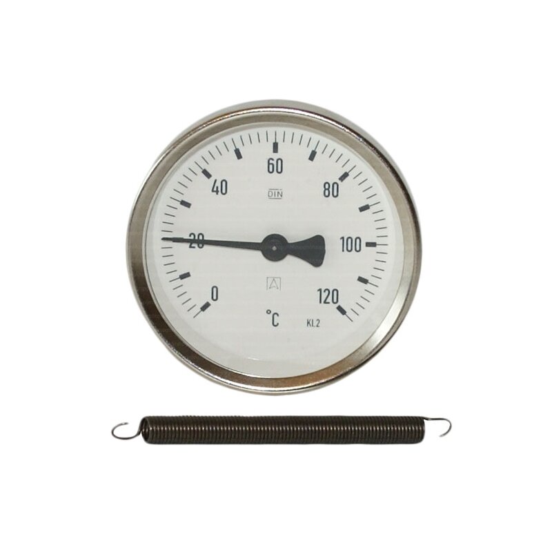 Bimetall-Anlegethermometer 0-120°C Gehäuse 80 mm