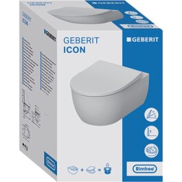 Geberit Tiefspül-WC iCon, 6l, wandhängend spülrandlos inkl., € 297,00 weiß